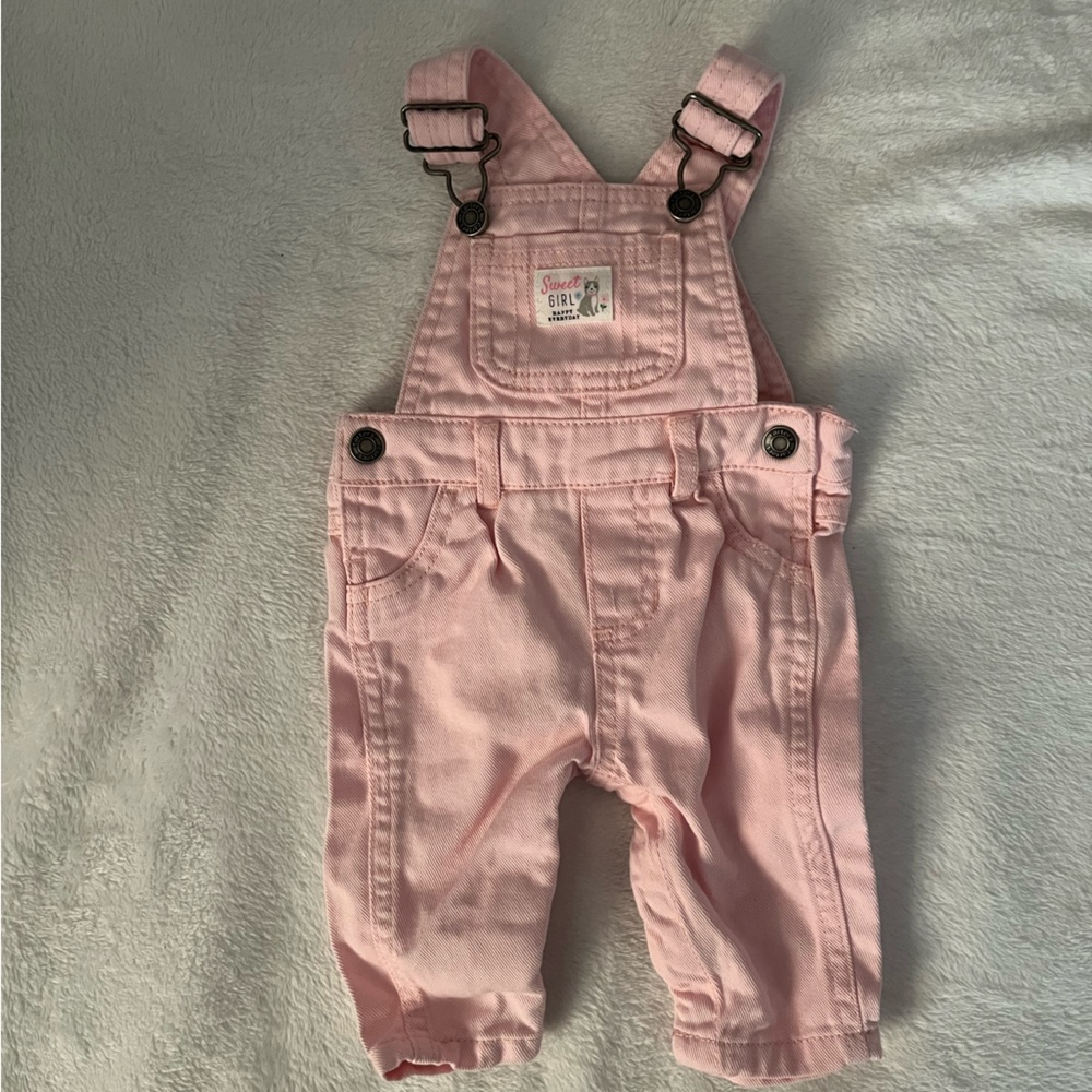 3 month Carter’s pink overalls